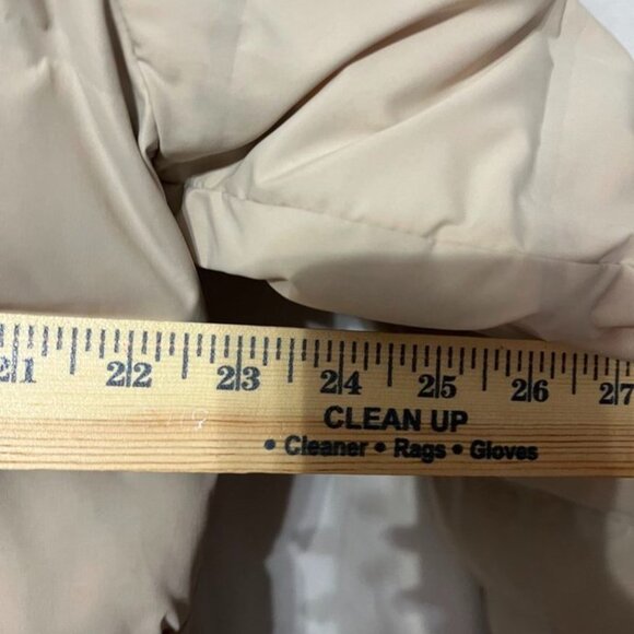 TOPMAN Beige Puffer Jacket Hooded Zip Front Men’s Size M - Picture 4 of 8